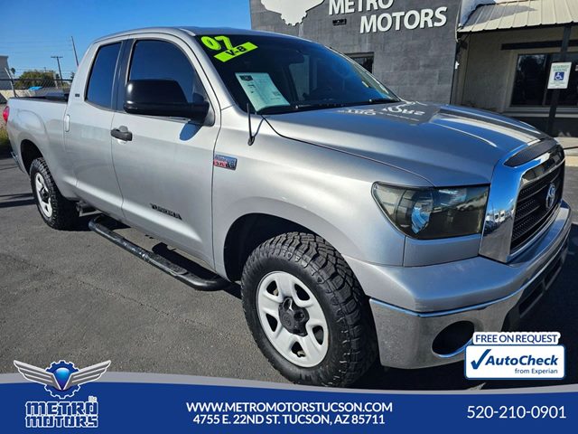 Silver Sky Metallic 2007 Toyota Tundra SR5 5.7L Double Cab RWD Pickup Truck Rear-Wheel Drive Automatic