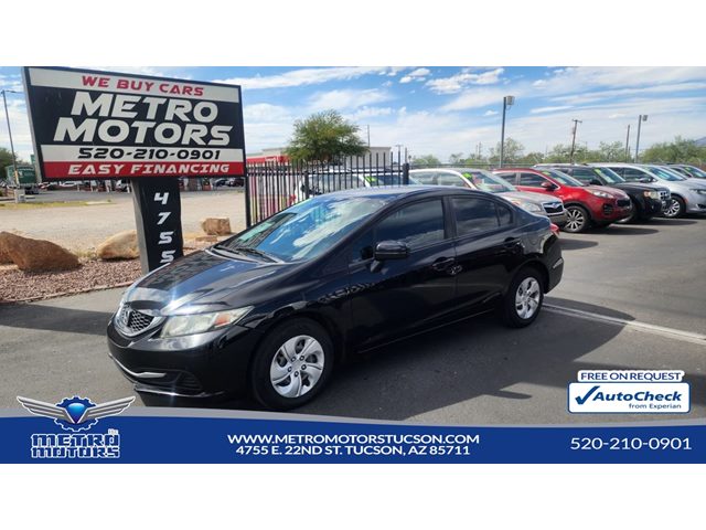 Crystal Black Pearl 2014 Honda Civic LX Sedan Front-Wheel Drive Automatic