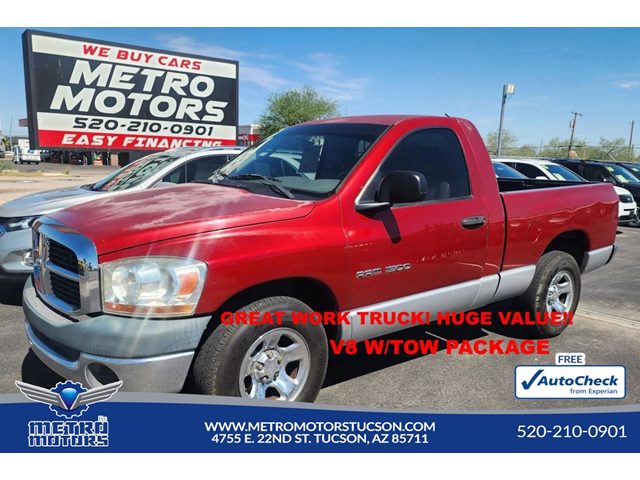 Inferno Red Crystal Pearl 2006 Dodge RAM 1500 Pickup Truck Rear-Wheel Drive Automatic