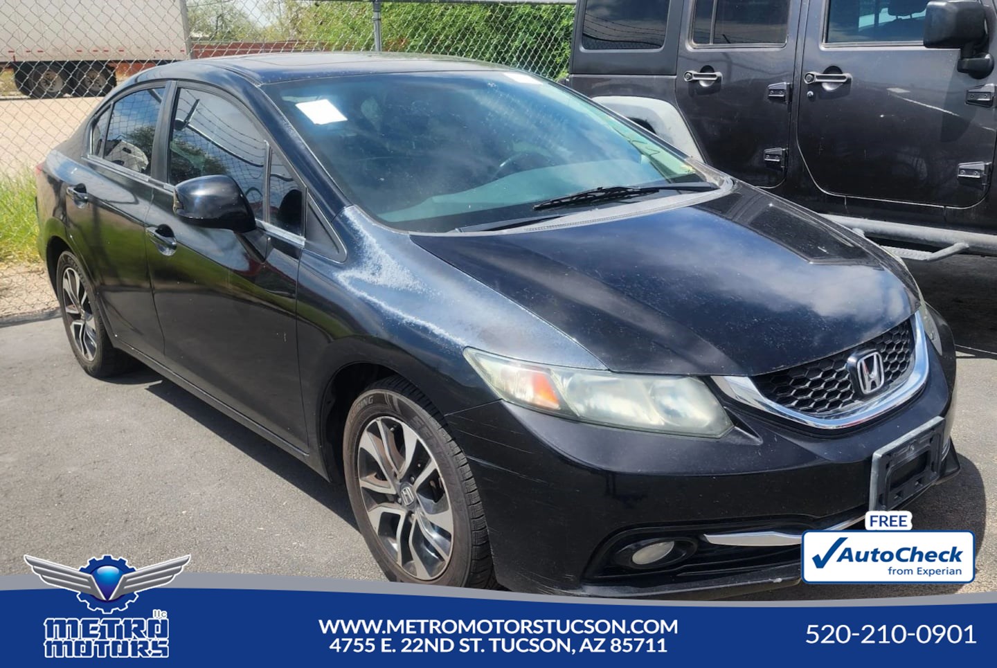 Crystal Black Pearl 2013 Honda Civic Sedan Front-Wheel Drive Automatic