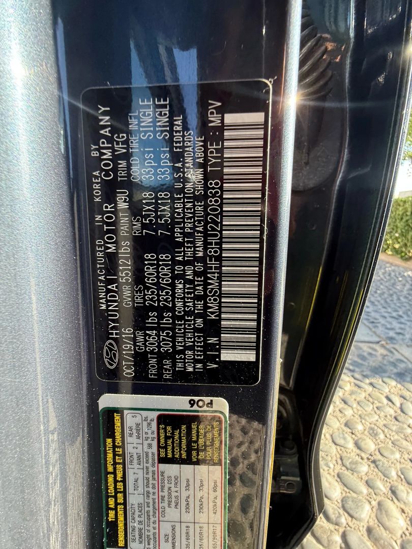 2017 Hyundai Santa Fe SE photo 35