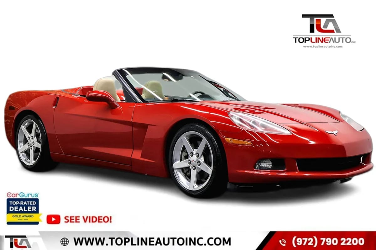 Red 2005 Chevrolet Corvette Convertible Rear-Wheel Drive Automatic