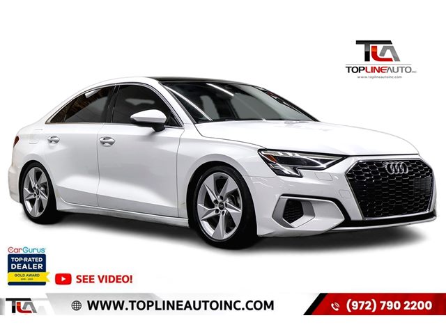 White 2024 Audi A3 Sedan Front-Wheel Drive Automatic
