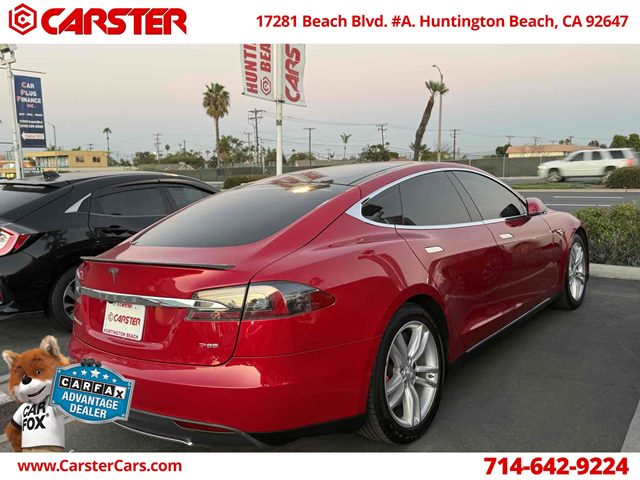 Red Multi-Coat 2014 Tesla Model S P85 RWD Sedan Rear-Wheel Drive Automatic