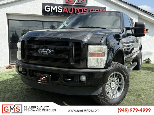 Black 2008 Ford F-350 Super Duty FX4 Crew Cab Pickup Truck Four-Wheel Drive Automatic