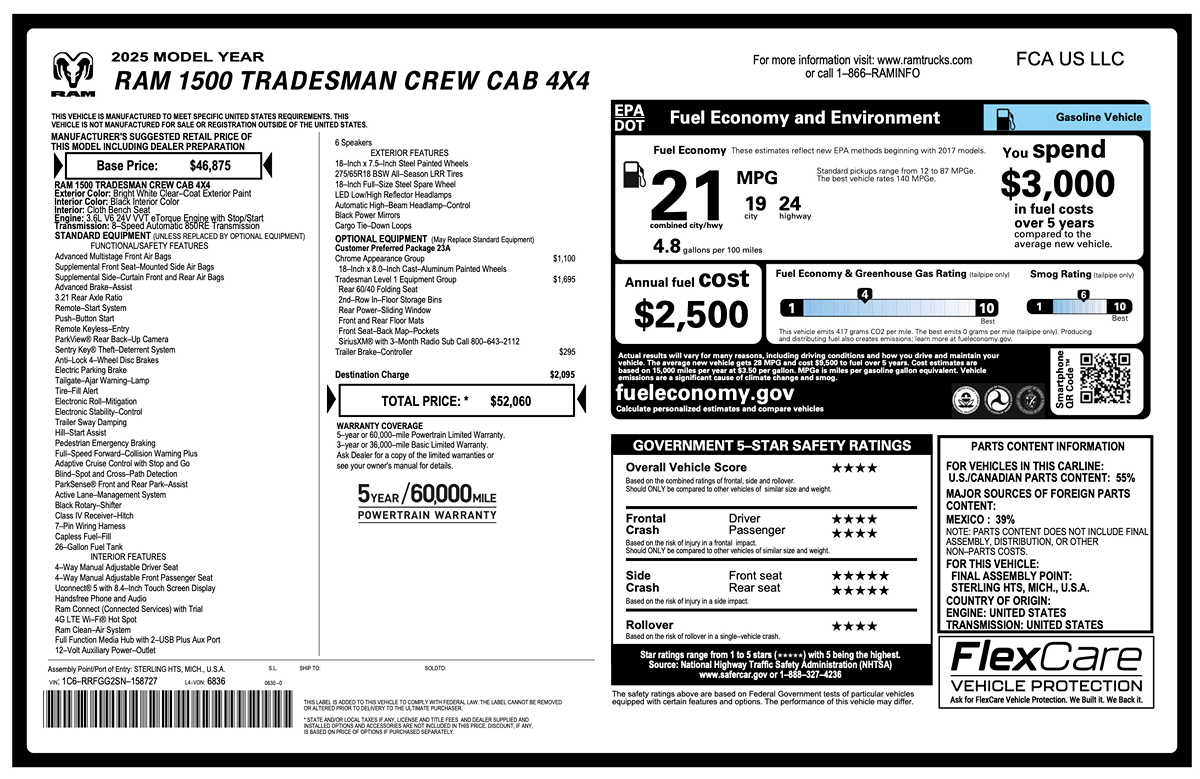 2025 RAM Ram 1500 Pickup Tradesman - Photo 2