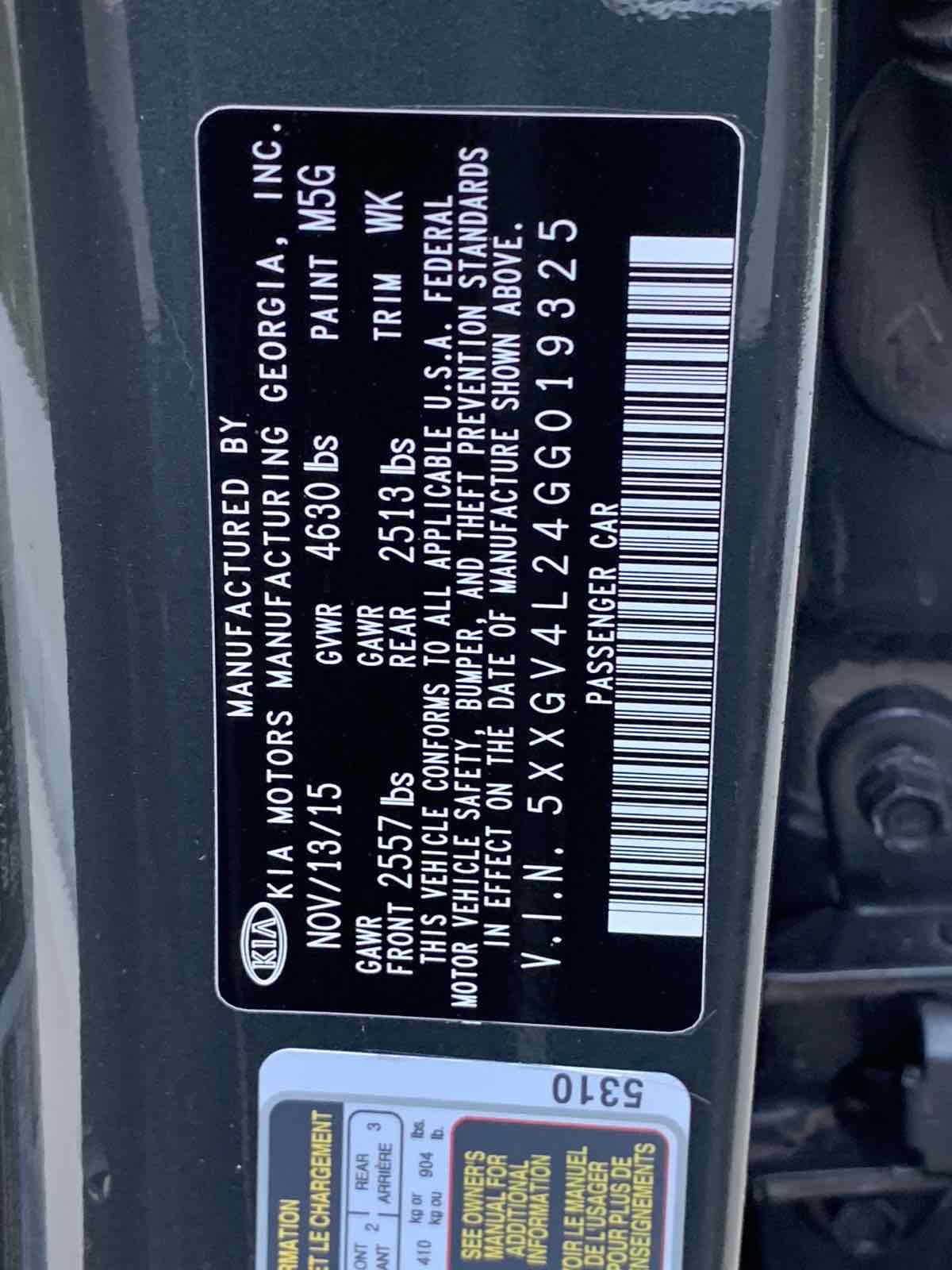 2016 Kia Optima Turbo photo 11