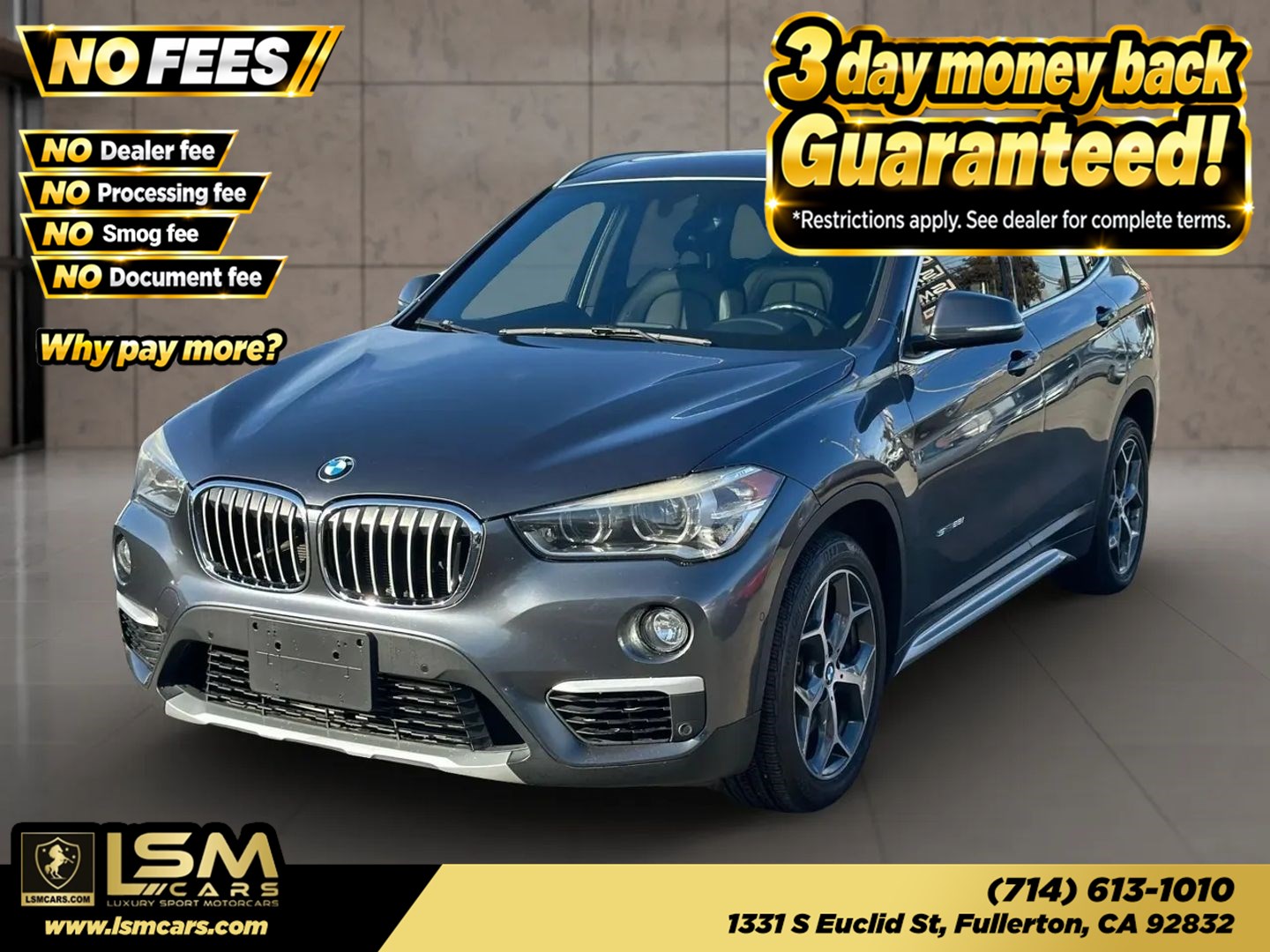 Mineral Gray Metallic 2017 BMW X1 SUV / Crossover Front-Wheel Drive Automatic