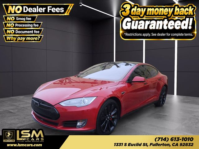Red Multi-Coat 2014 Tesla Model S Sedan All-Wheel Drive Automatic