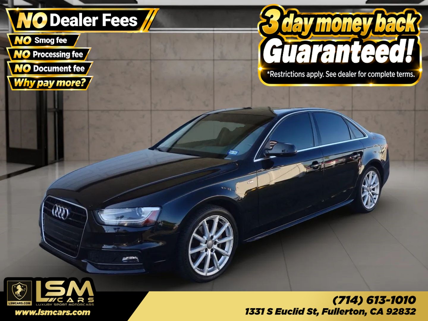 Black 2016 Audi A4 Sedan Front-Wheel Drive Automatic