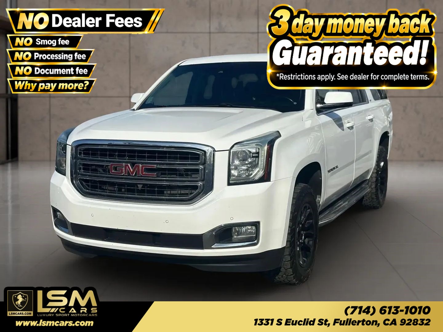 Summit White 2016 GMC Yukon XL SUV / Crossover Four-Wheel Drive Automatic
