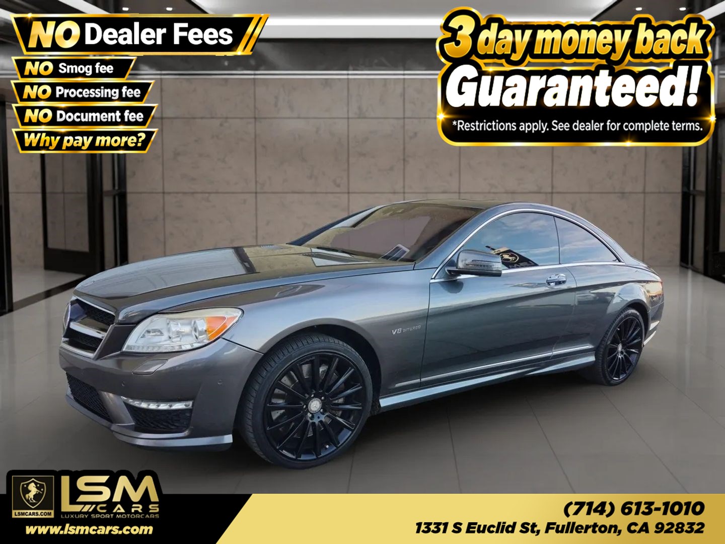 Gray 2012 Mercedes-Benz CL-Class Coupe Rear-Wheel Drive Automatic