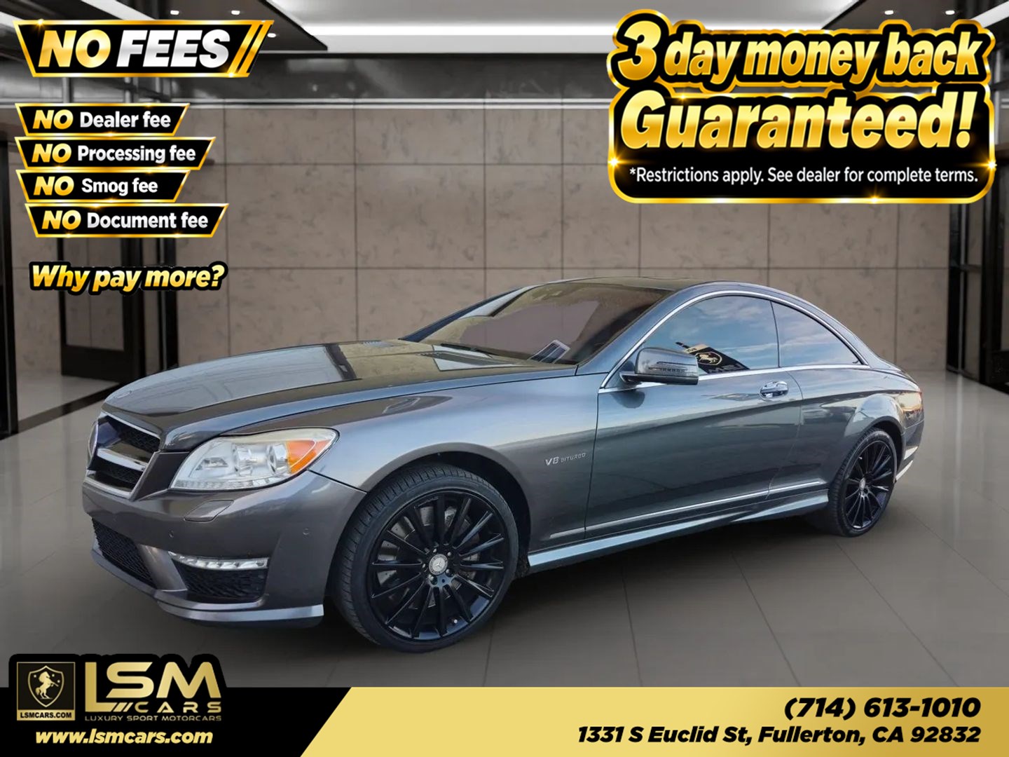 Gray 2012 Mercedes-Benz CL-Class Coupe Rear-Wheel Drive Automatic