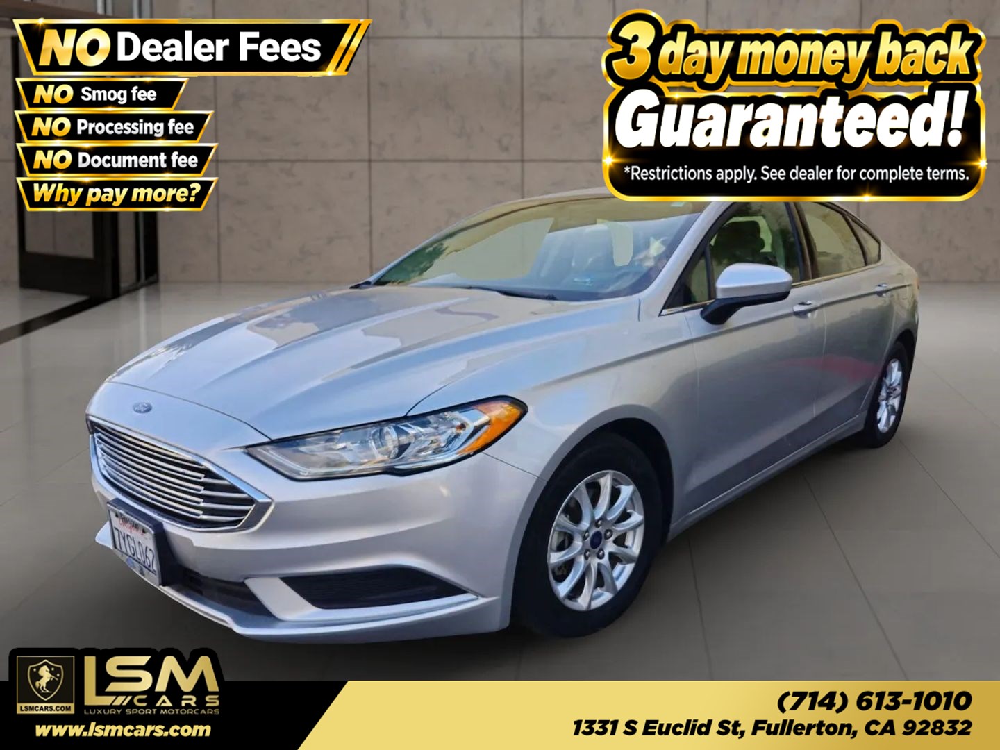 Ingot Silver 2017 Ford Fusion Sedan Front-Wheel Drive Automatic