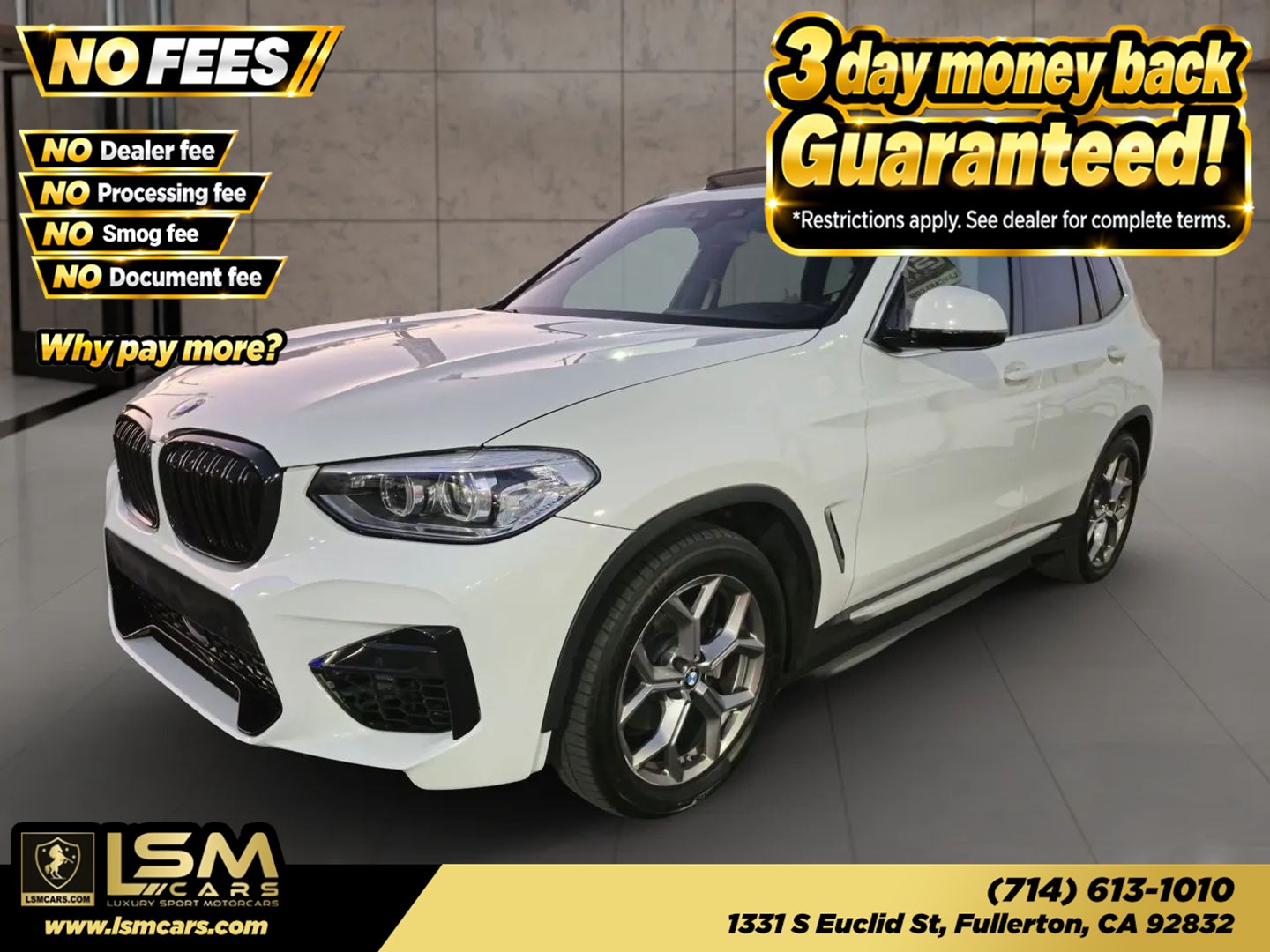 Alpine White 2021 BMW X3 SUV / Crossover Rear-Wheel Drive Automatic