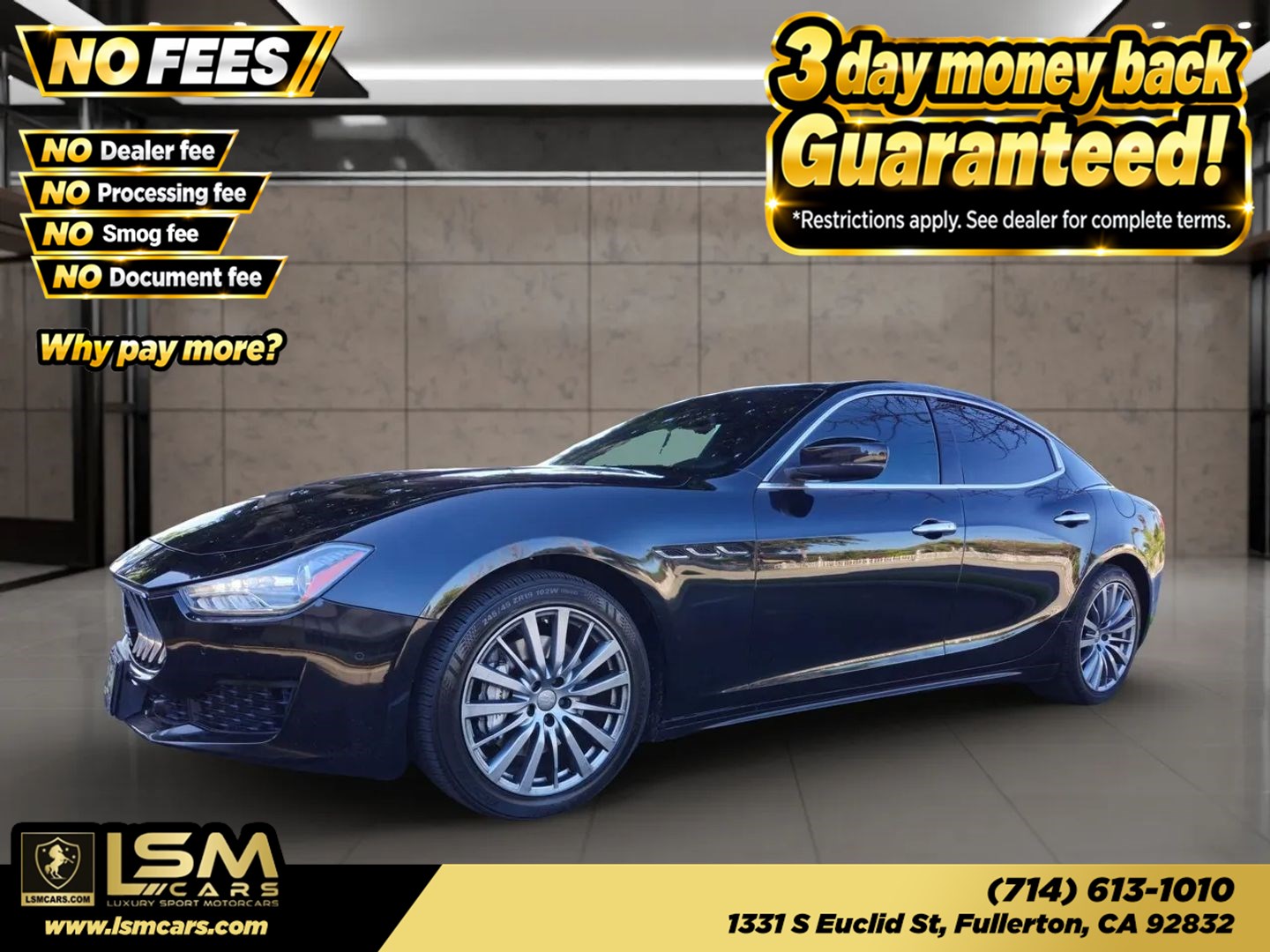  2020 Maserati Ghibli Sedan Rear-Wheel Drive Automatic