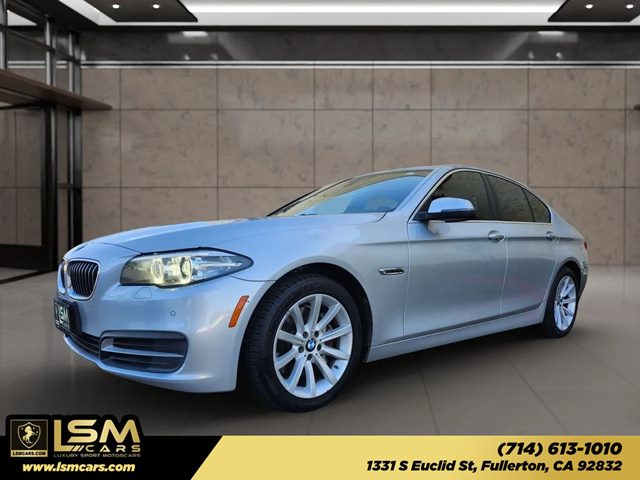 Silver 2014 BMW 5 Series Sedan Rear-Wheel Drive 6-Speed Manual