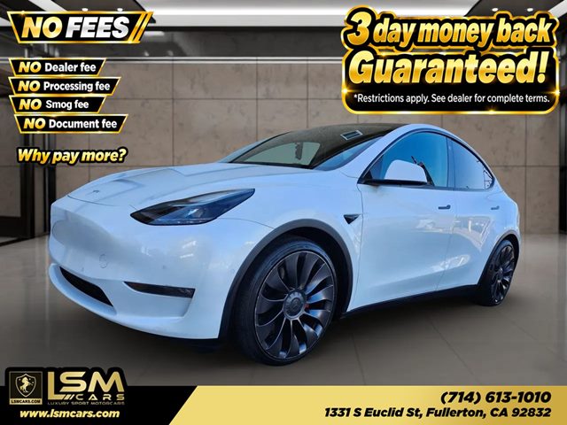 Pearl White Multi-Coat 2022 Tesla Model Y SUV / Crossover All-Wheel Drive Automatic