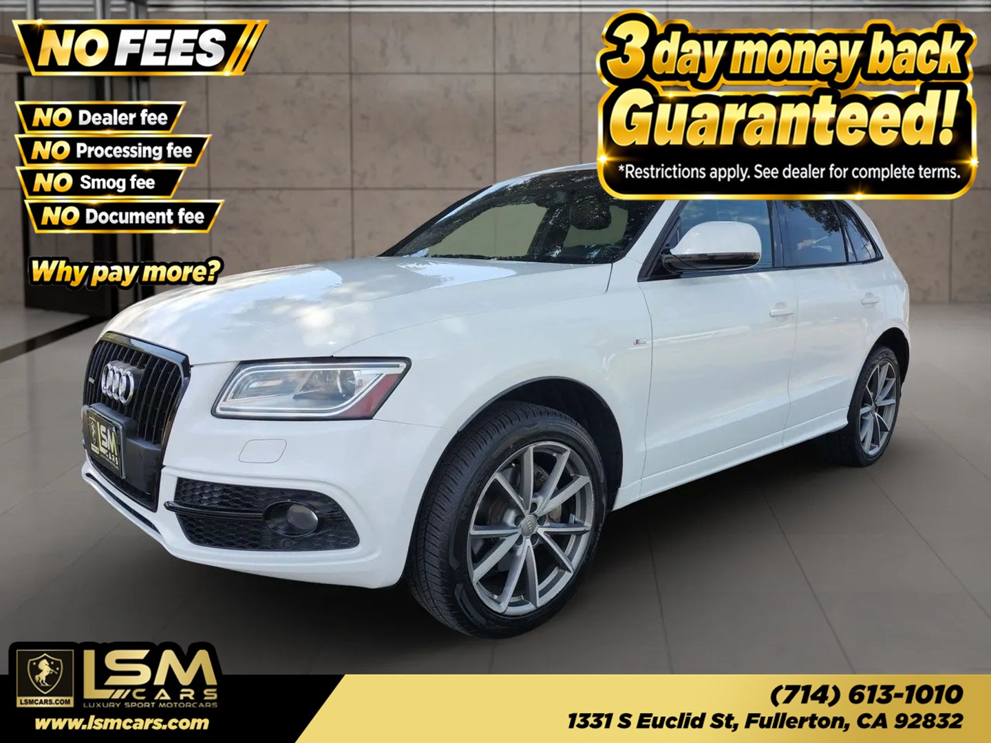 White 2015 Audi Q5 SUV / Crossover All-Wheel Drive Automatic