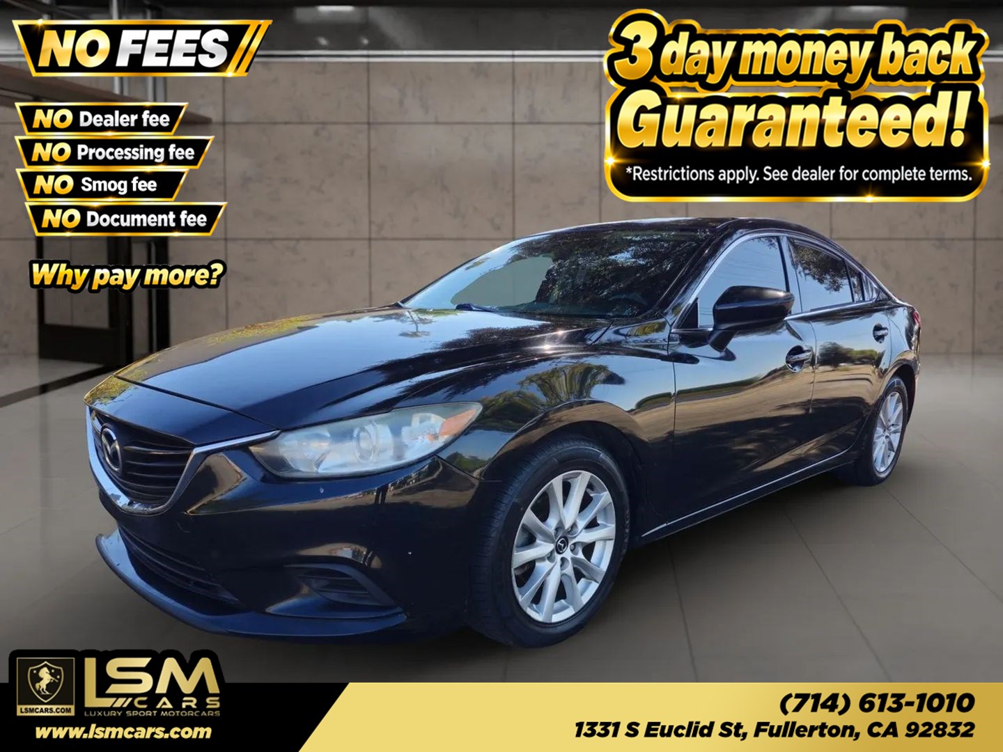 Jet Black Mica 2016 Mazda MAZDA6 Sedan Front-Wheel Drive Automatic