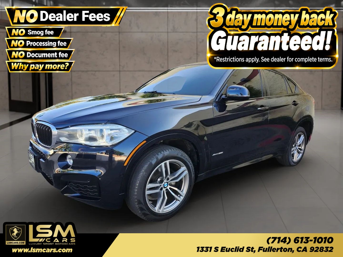 Blue 2016 BMW X6 SUV / Crossover All-Wheel Drive Automatic