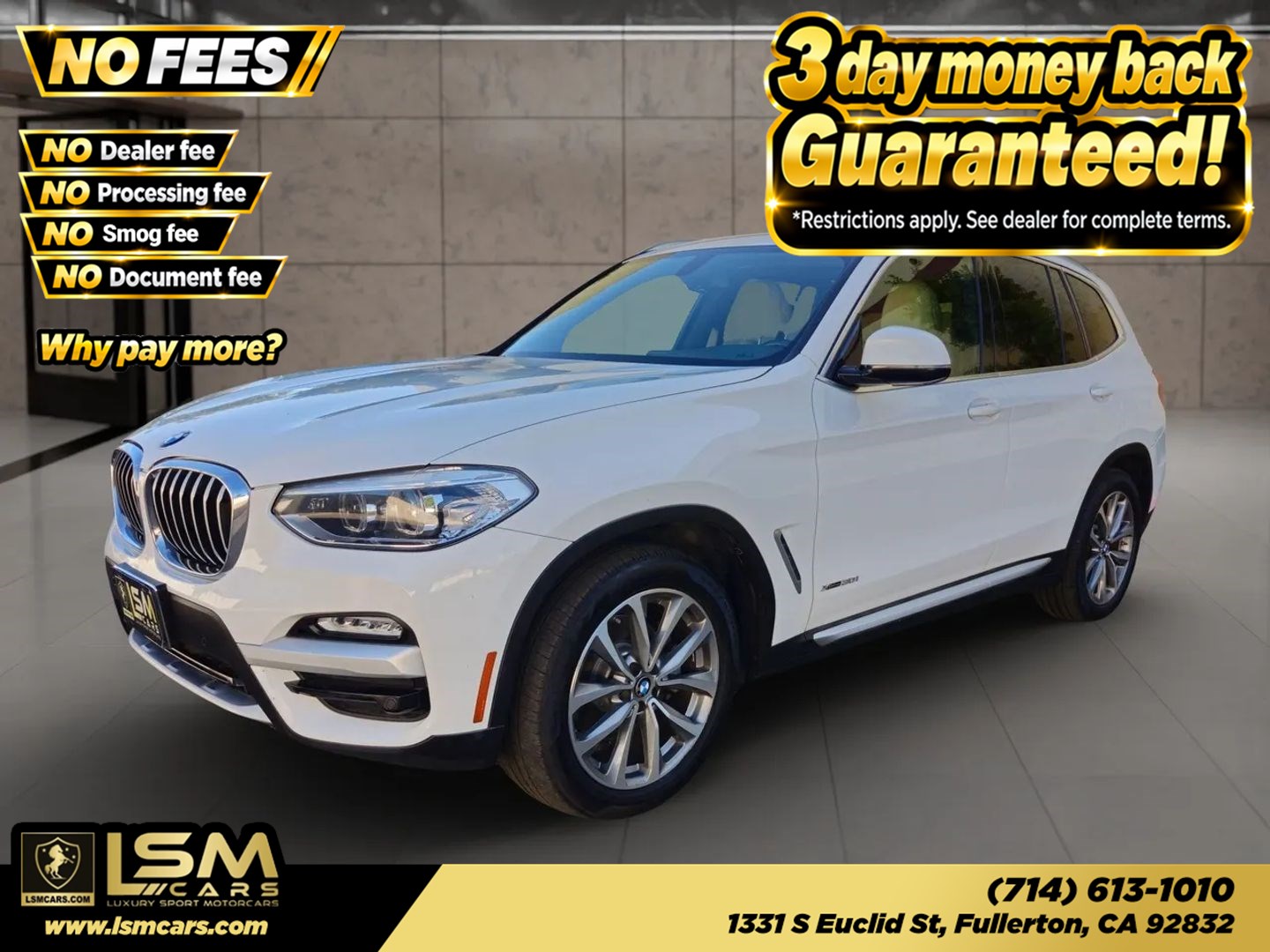 Alpine White 2018 BMW X3 SUV / Crossover All-Wheel Drive Automatic