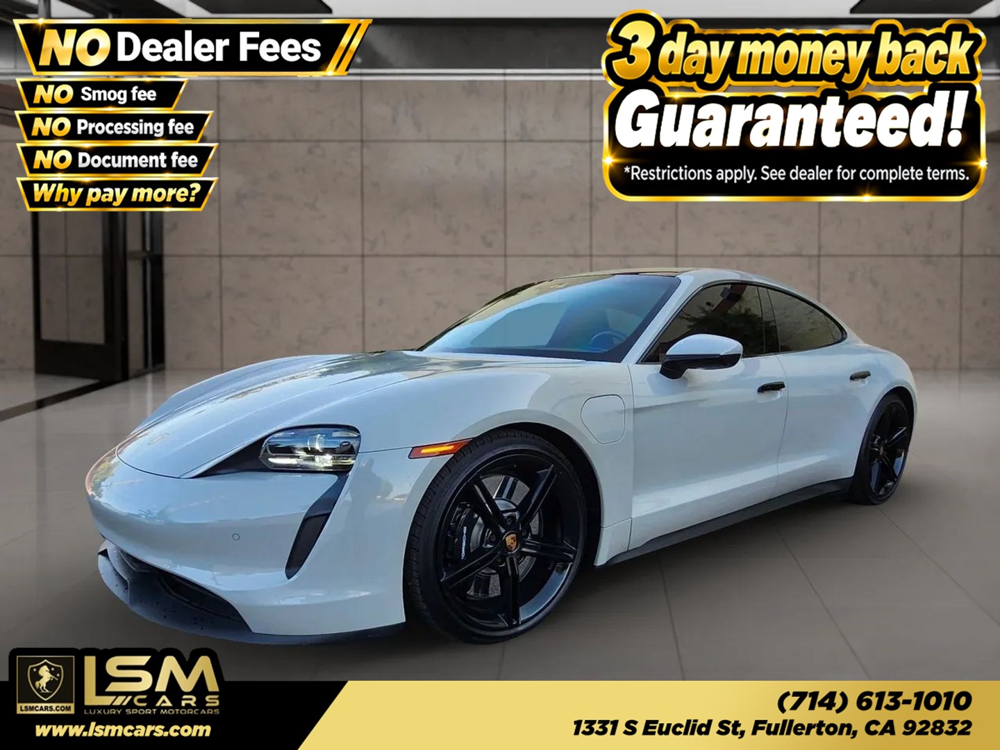 White 2022 Porsche Taycan Sedan All-Wheel Drive Automatic