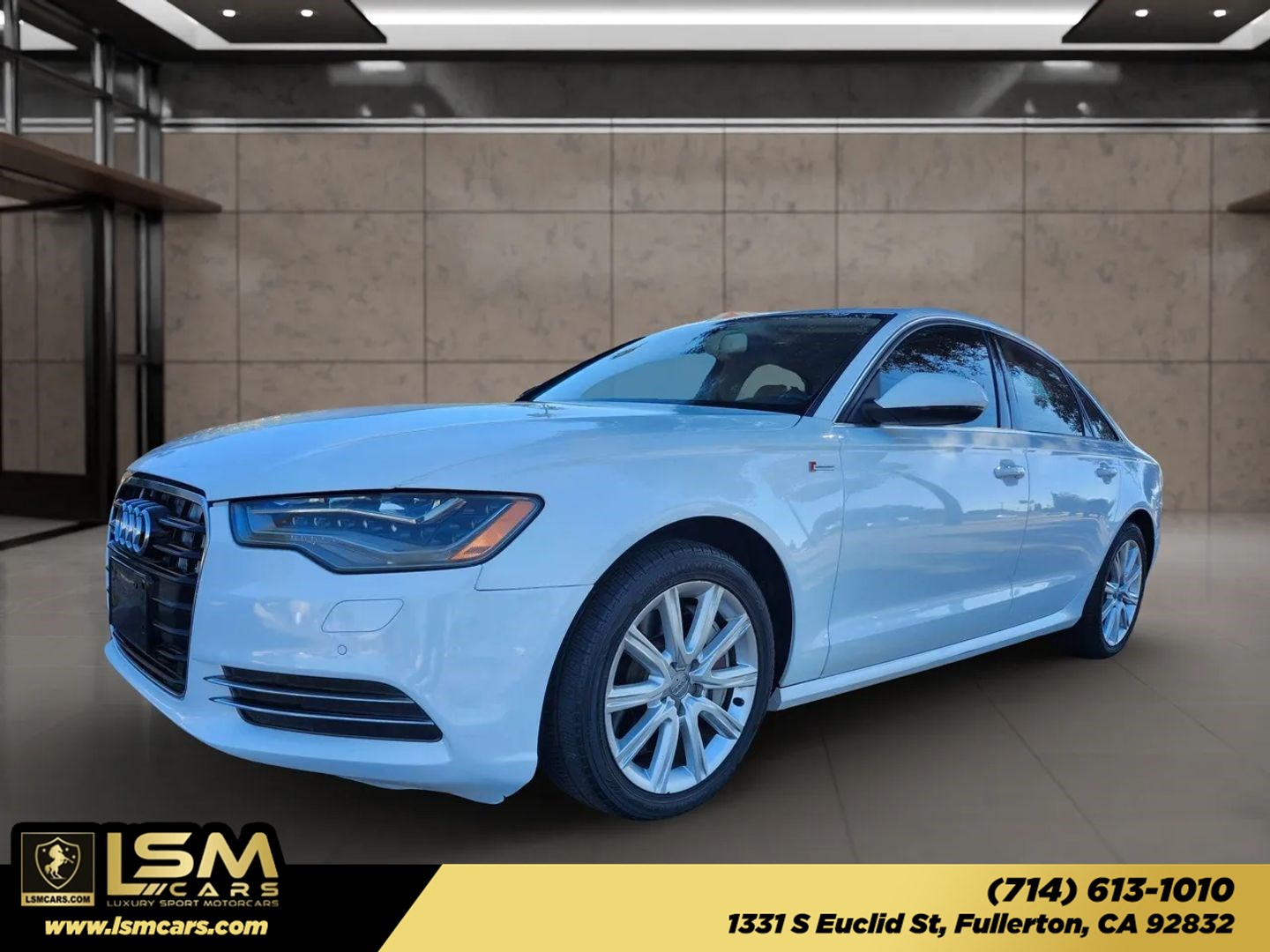 White 2013 Audi A6 Sedan All-Wheel Drive Automatic