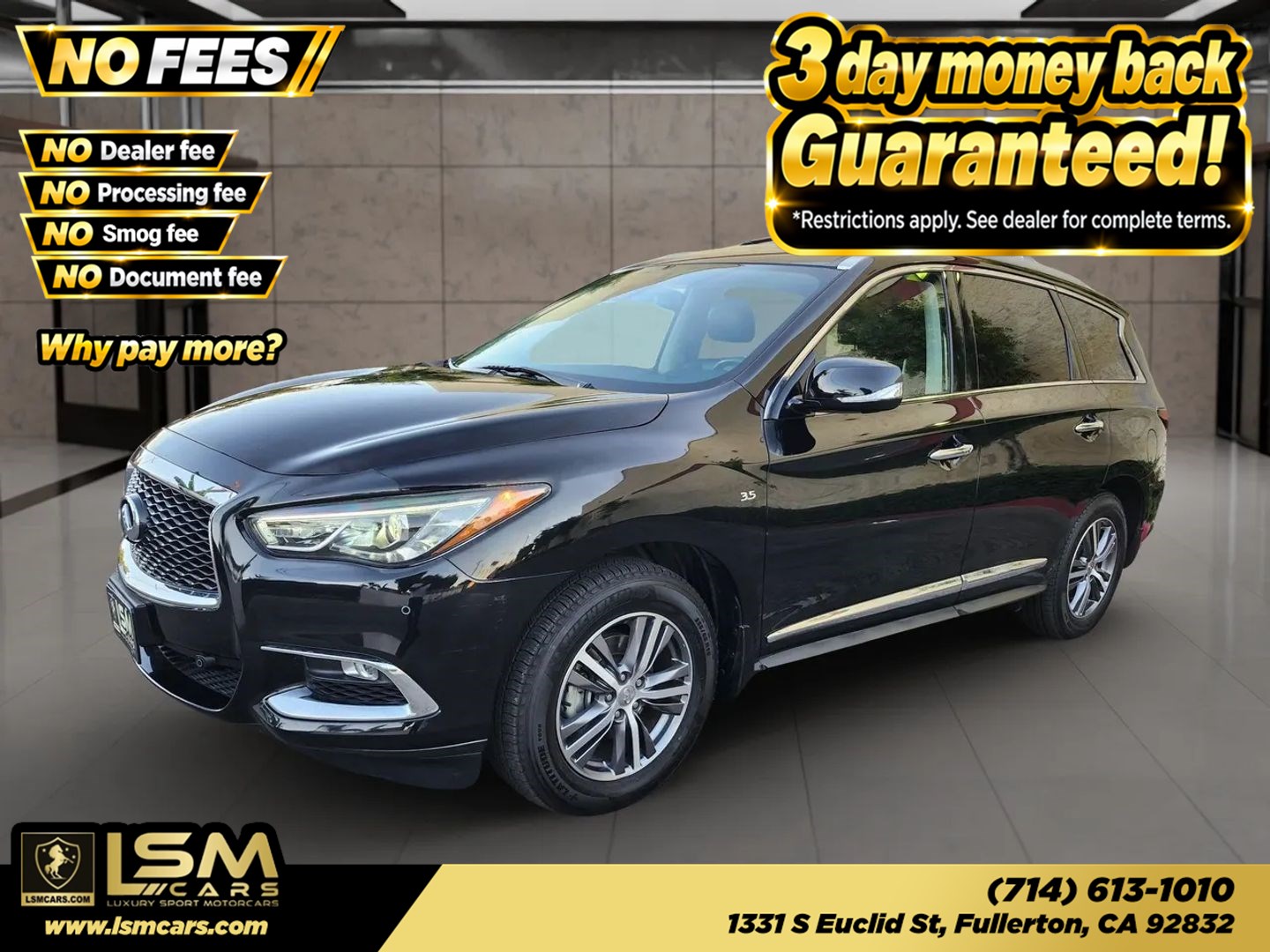 Black Obsidian 2020 INFINITI QX60 SUV / Crossover Front-Wheel Drive Automatic