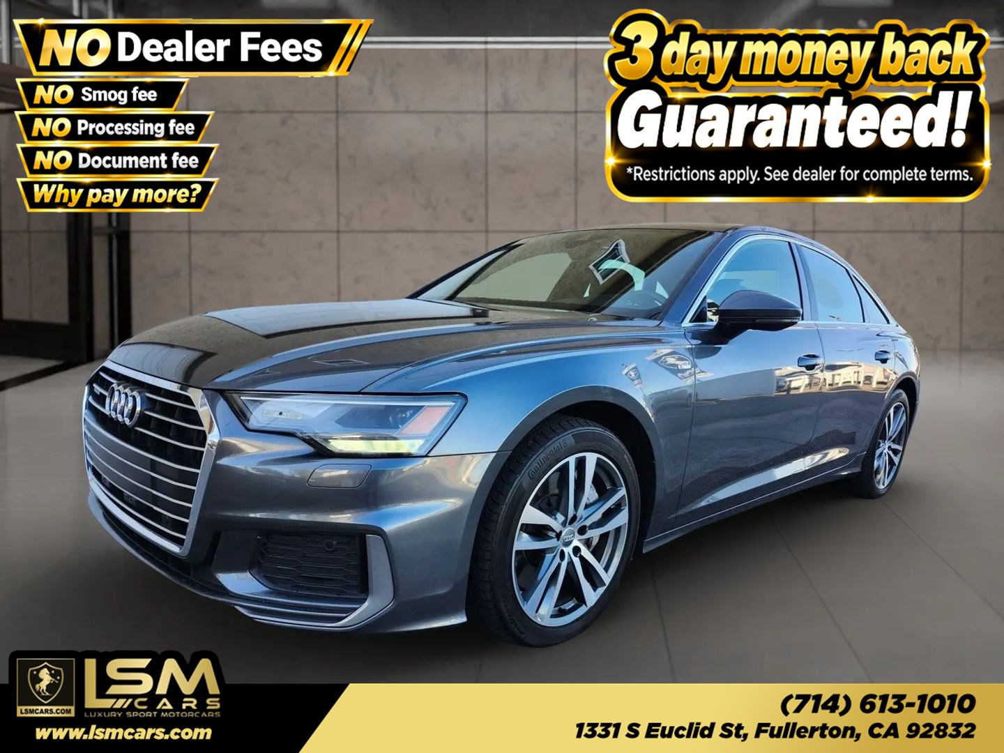 Gray 2019 Audi A6 Sedan All-Wheel Drive Automatic