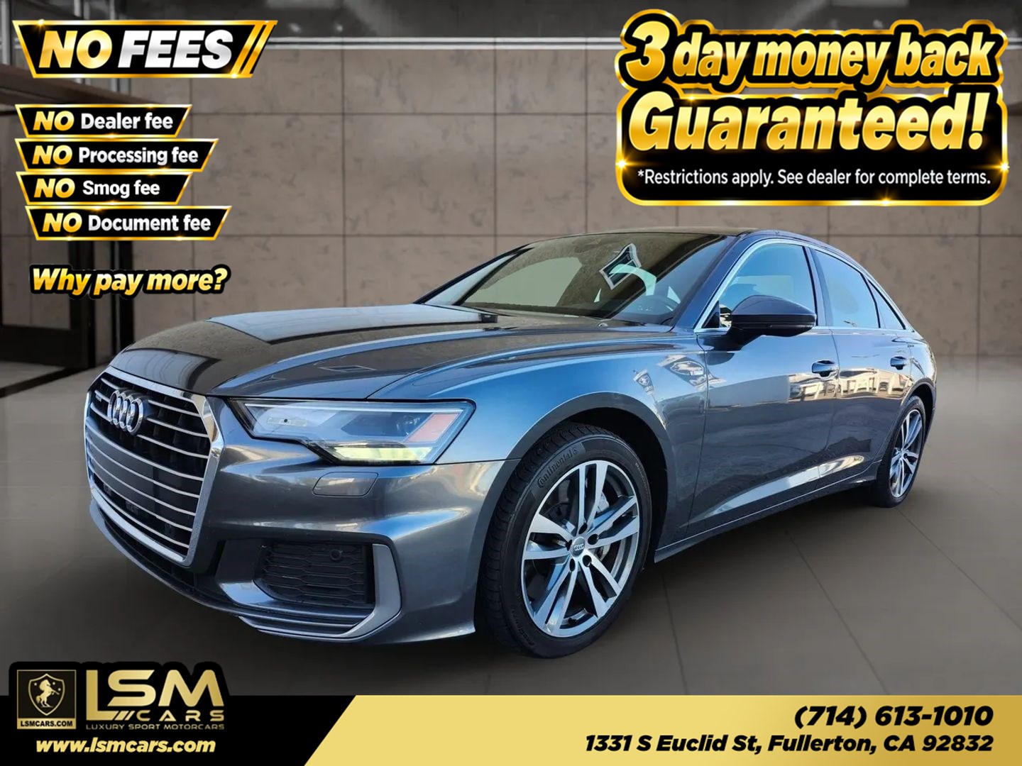 Gray 2019 Audi A6 Sedan All-Wheel Drive Automatic