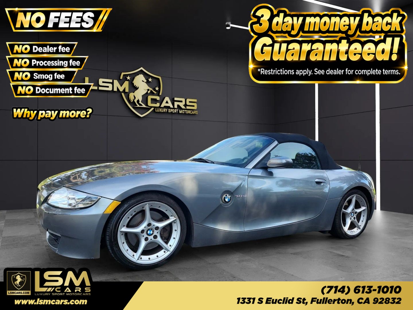 Titanium Silver Metallic 2008 BMW Z4 Convertible Rear-Wheel Drive 