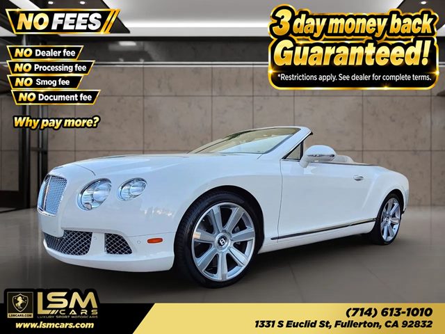 White 2013 Bentley Continental GTC Convertible All-Wheel Drive Automatic