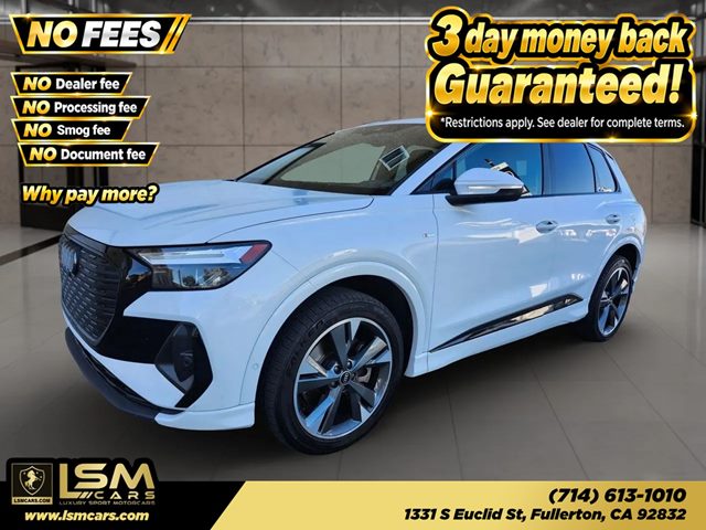 Glacier White Metallic 2023 Audi Q4 e-tron SUV / Crossover All-Wheel Drive Automatic