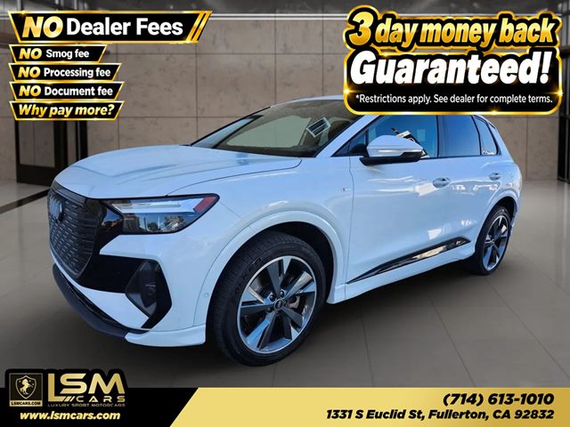 Glacier White Metallic 2023 Audi Q4 e-tron SUV / Crossover All-Wheel Drive Automatic