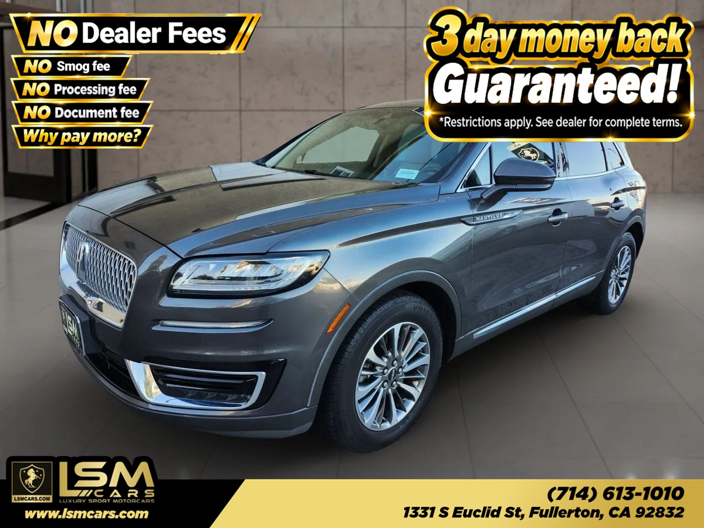 Magnetic Gray Metallic 2019 Lincoln Nautilus SUV / Crossover Front-Wheel Drive Automatic