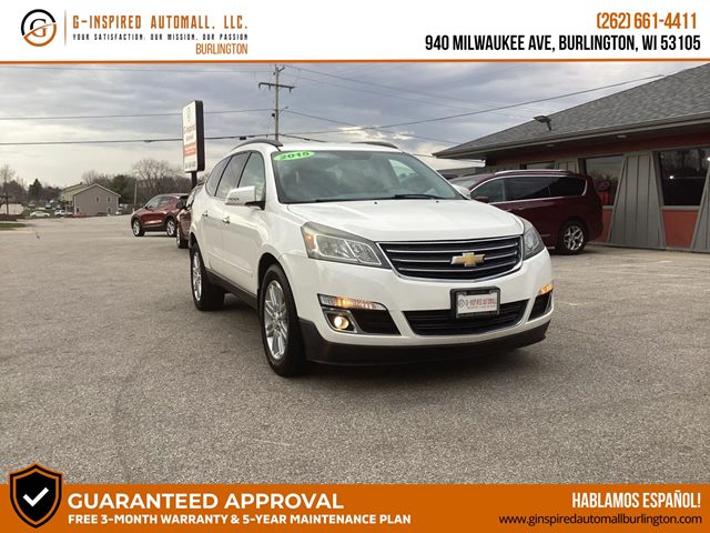 White 2015 Chevrolet Traverse 1LT AWD SUV / Crossover All-Wheel Drive Automatic