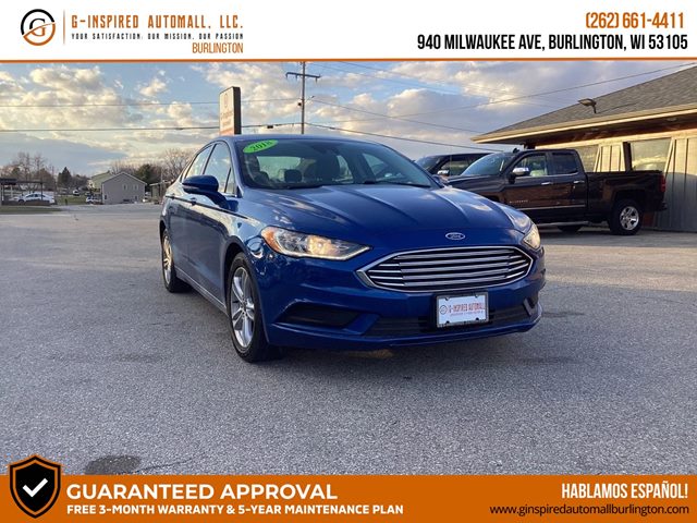 Blue 2018 Ford Fusion SE Sedan Front-Wheel Drive Automatic