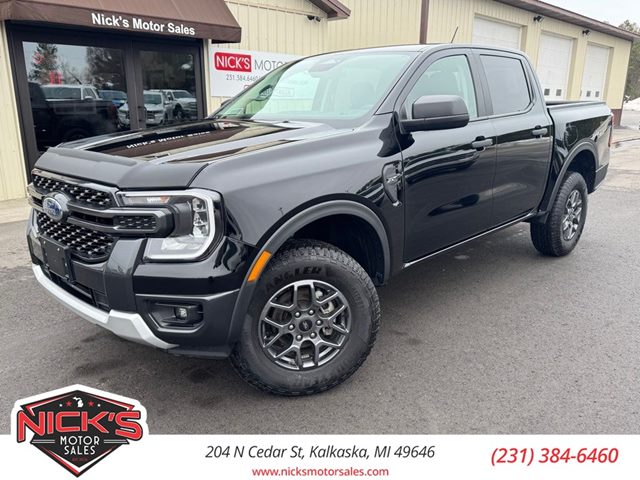 Shadow Black 2025 Ford Ranger XLT SuperCrew 4WD Pickup Truck Four-Wheel Drive Automatic