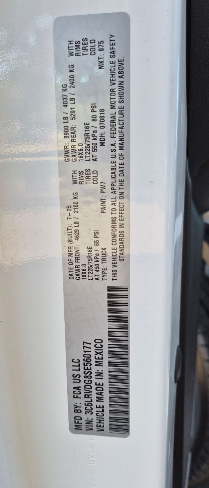 Photo 33 of this Ram ProMaster Cargo Van
