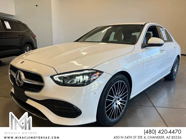 Polar White 2025 Mercedes-Benz C-Class Sedan All-Wheel Drive Automatic