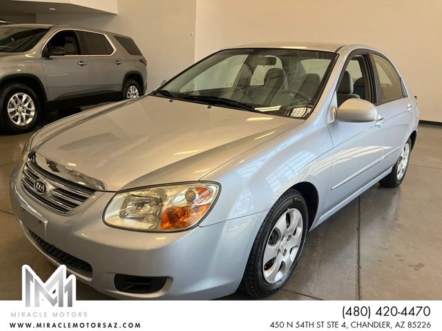 Ice Blue 2007 Kia Spectra Sedan Front-Wheel Drive Automatic
