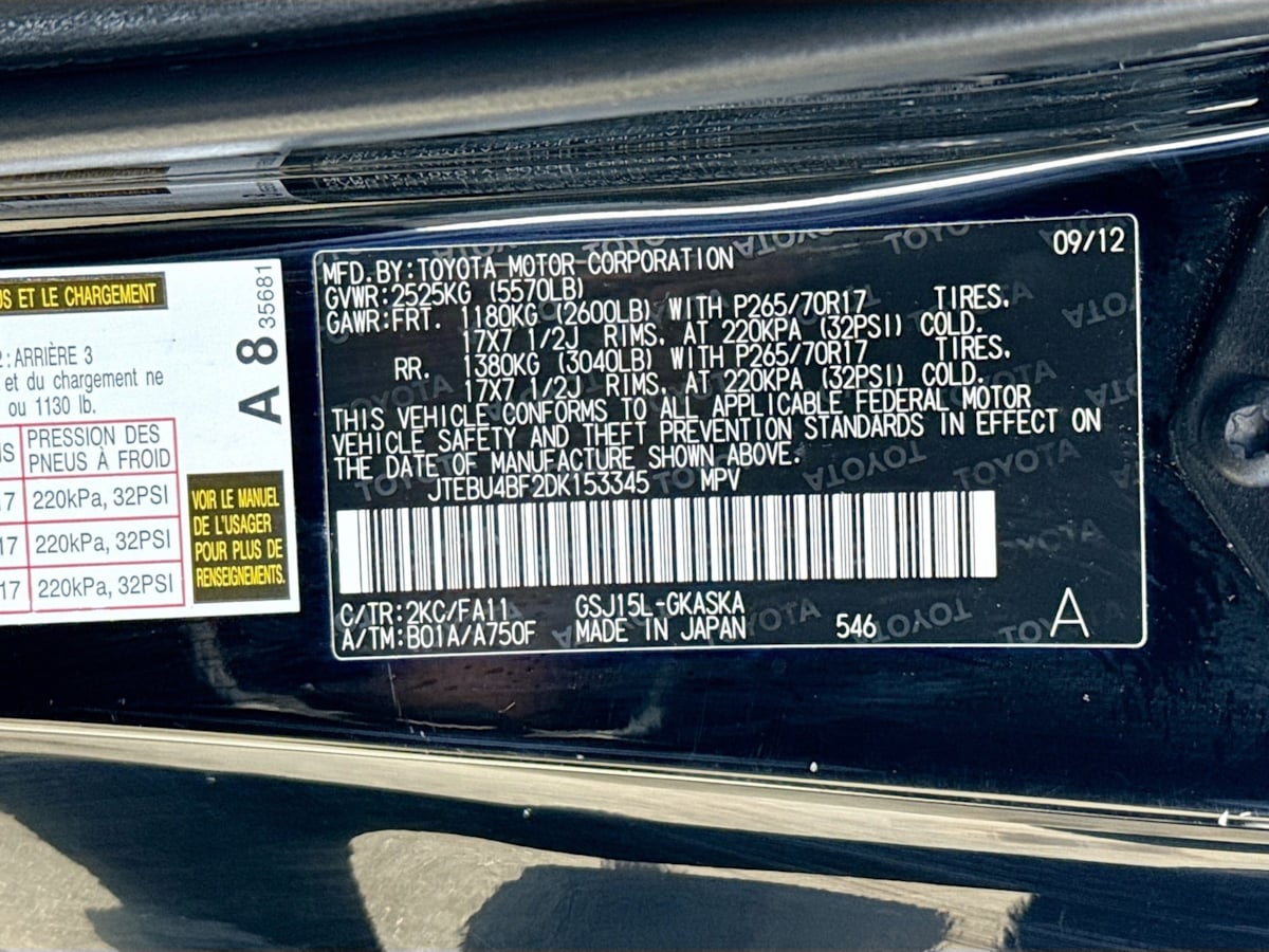 Sold 2013 Toyota FJ Cruiser in Kent