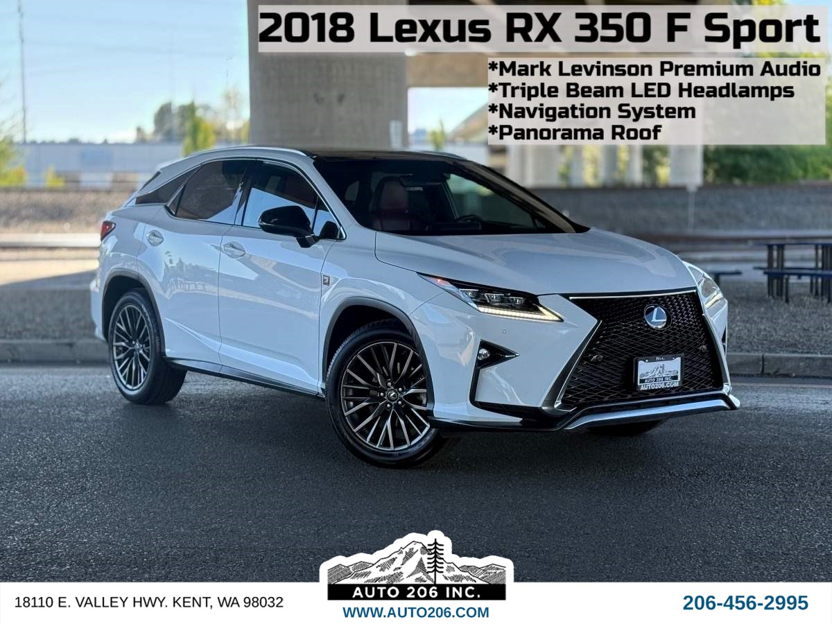 Ultra White 2018 Lexus RX 350 F SPORT AWD SUV / Crossover All-Wheel Drive Automatic