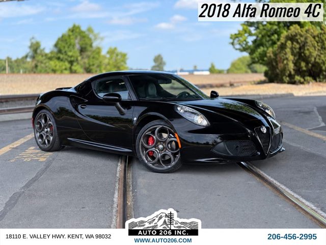 Black 2018 Alfa Romeo 4C Coupe Rear-Wheel Drive Automatic