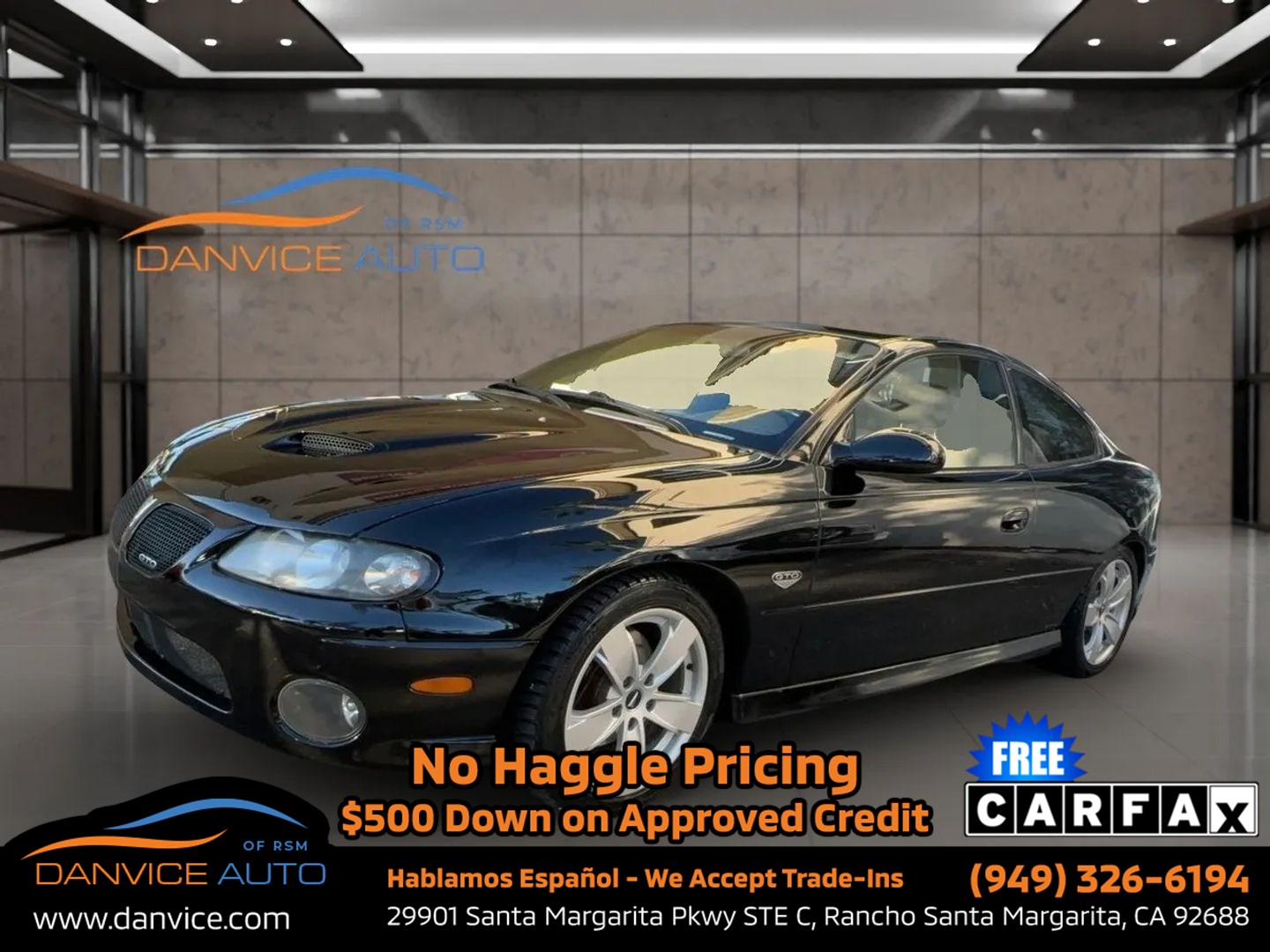 Sold 2006 Pontiac GTO in Rancho Santa Margarita