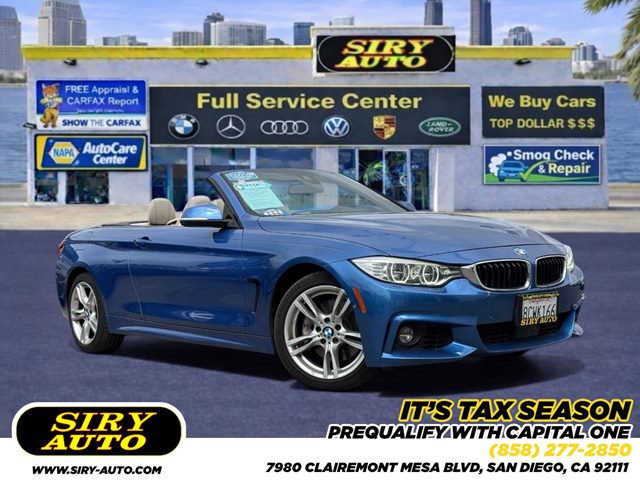 Estoril Blue Metallic 2015 BMW 4 Series 435i xDrive Convertible AWD Convertible All-Wheel Drive Automatic