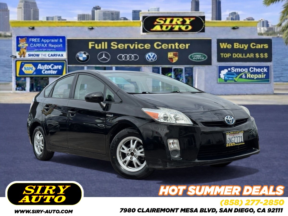 Black 2010 Toyota Prius Hatchback Front-Wheel Drive Automatic