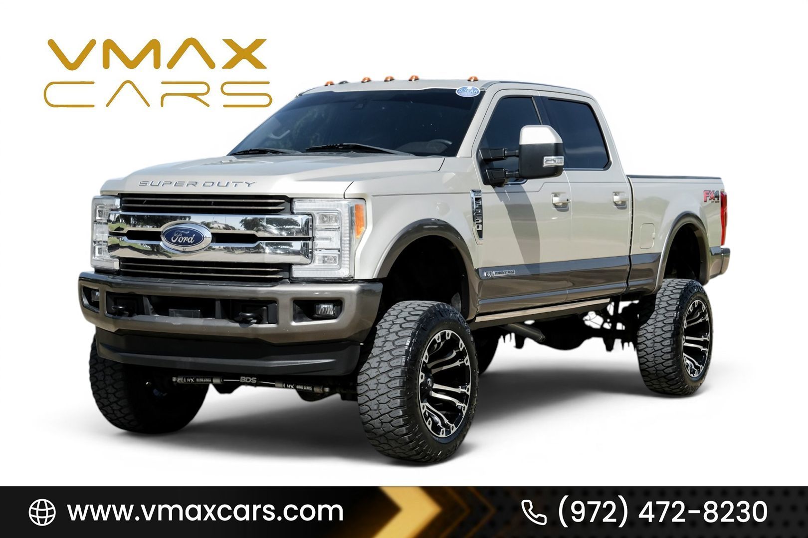 White Gold Metallic 2018 Ford F-250 Super Duty Pickup Truck Four-Wheel Drive Automatic
