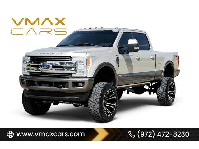 White Gold Metallic 2018 Ford F-250 Super Duty Pickup Truck Four-Wheel Drive Automatic